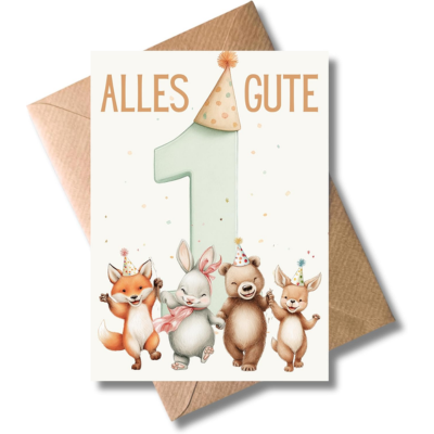 Sprüche zum 1. Geburtstag: 40 liebevolle Ideen für Karte und Gästebuch 6 Karte 1.Geburtstag03
